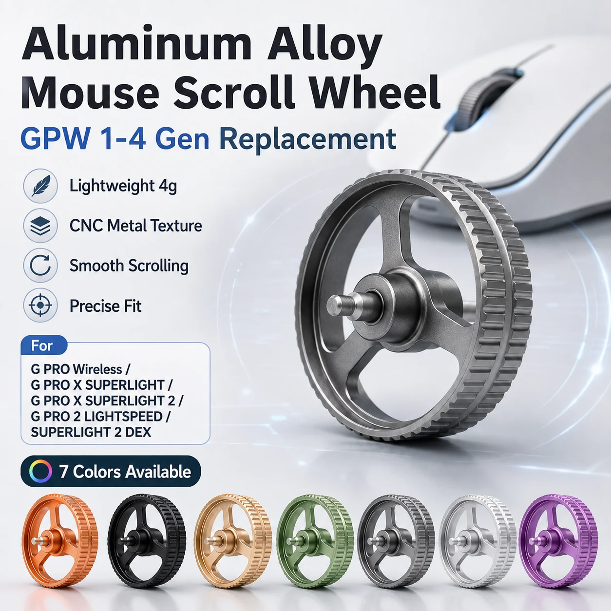 Aluminum Alloy Mouse Scroll Wh - Logitech Mouse G Pro X Superlight 评论和价格