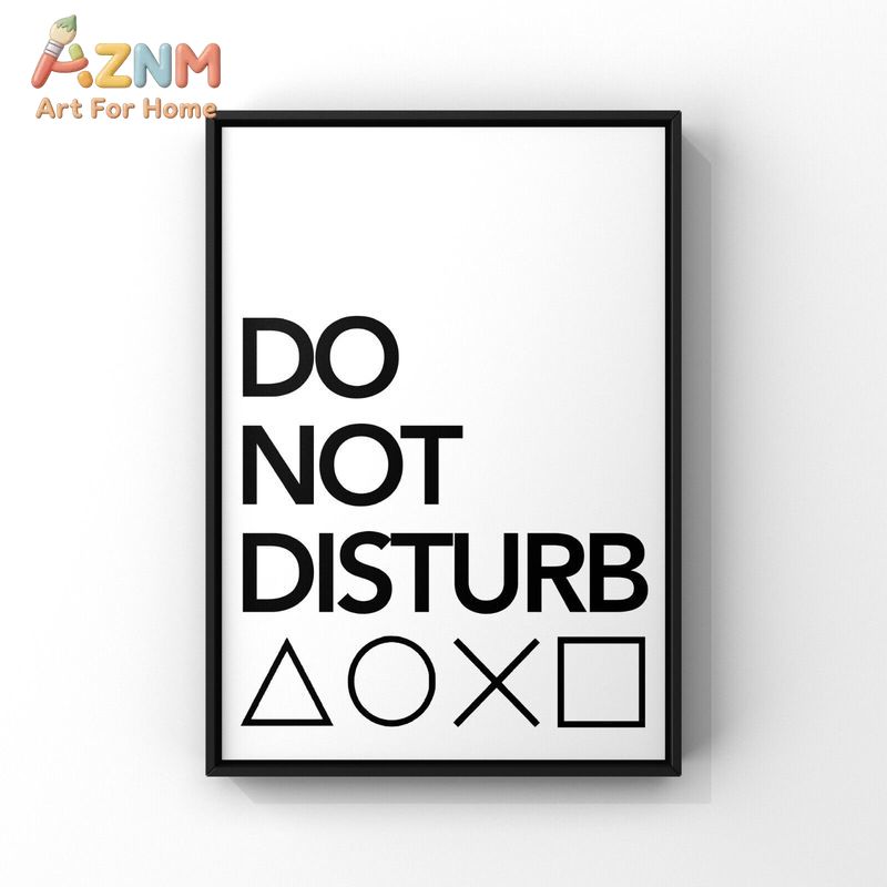 AZNM Black White Gaming Canvas - Gaming Accessories For Room 评论和价格