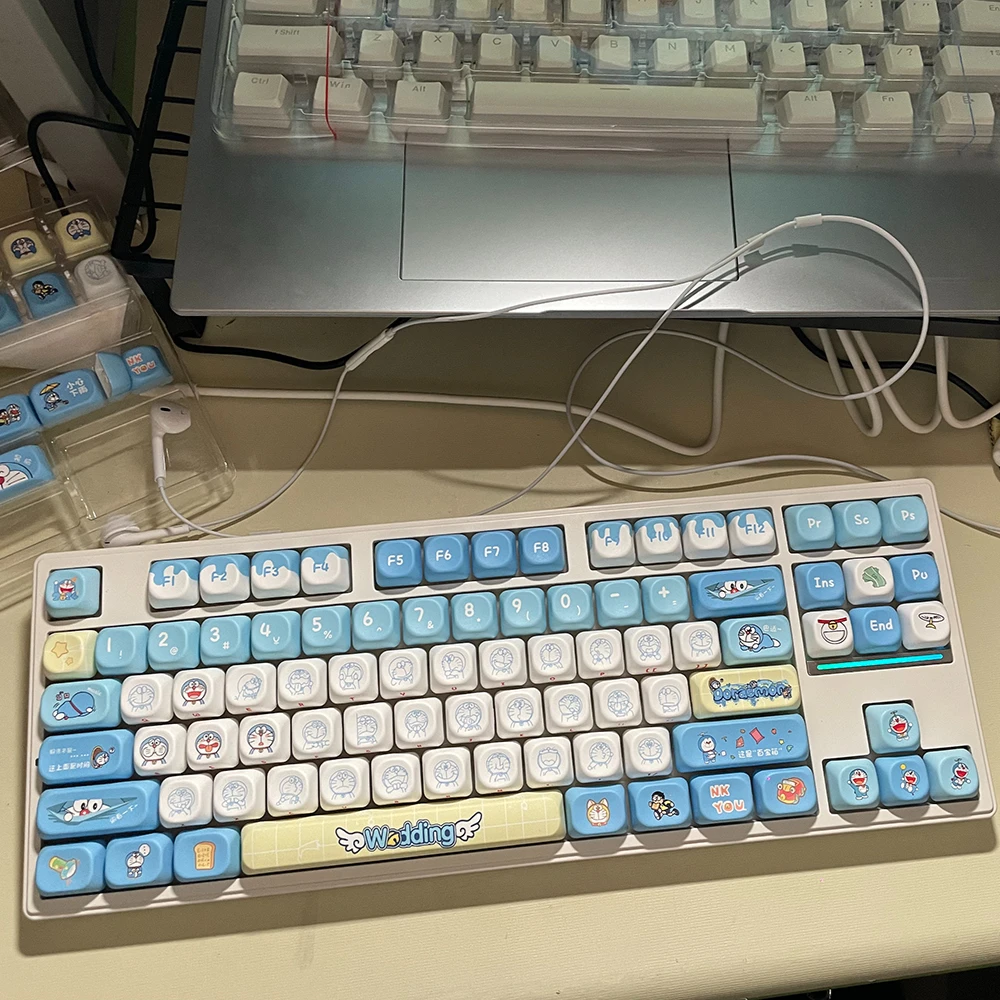 Original Doraemon Keycaps 120  - Gaming Accessories Aesthetic 评论和价格